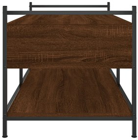 Tavolino da Salotto Rovere Marrone 99x50x50cm Legno Multistrato