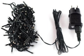 Catenaria Natalizia LED 12m 8 GIOCHI DI LUCE Cavo VERDE IP44 MULTICOLOR Colore Multicolor