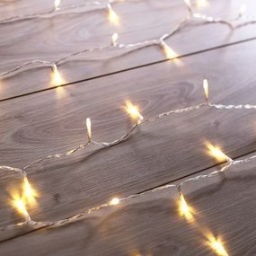 Catena luminosa natalizia a LED trasparente, 200 luci, lunghezza 1 m - DecoKing