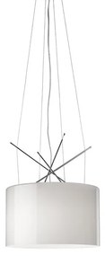 Flos Ray Suspension Lampada 43 cm a Sospensione a luce diretta/diffusa in Vetro grigio incamiciato lucido