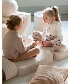 Poltrona per bambini color crema con rivestimento in velluto a coste Flip – Wigiwama