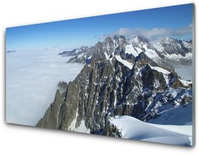 Quadro su vetro Paesaggio di nebbia di montagna 100x50 cm