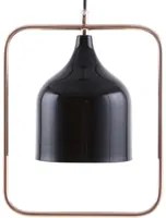 Lampada in Metallo di colore Nero con Struttura in Rame 121 cm Stile Industriale Moderno