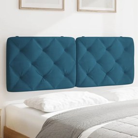 Cuscino Testiera Blu 140 Cm İn Velluto /