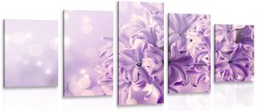 Quadri 5 pezzi – Fiore lilla