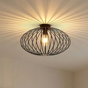 Plafoniera soffitto Maivi Lindby, dimmerabile, Nero, Soggiorno / Sala da pranzo, Metallo, Moderno, Plafoniera