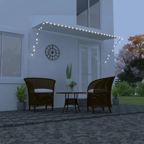Tenda Da Sole Retrattile Con Led 300x150 Cm Crema /