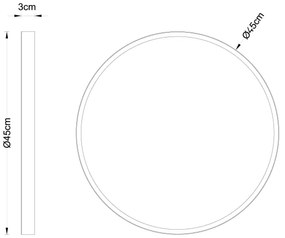 Globo 12381-30 - Plafoniera LED TIBEY LED/30W/230V diametro 45 cm