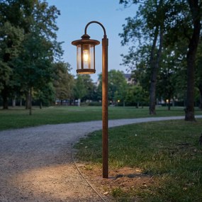 Lampioncino da giardino Zayn Lindby, dimmerabile, Marrone / Ruggine, Alluminio, Antico, Lampada da esterni