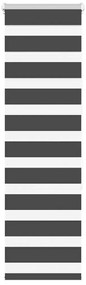 Tenda A Rullo Zebra Nero Larghezza Tessuto 35,9 Cm Poliestere /