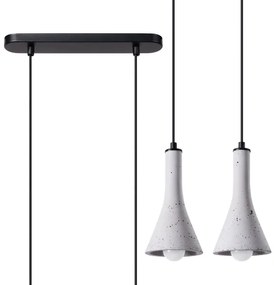 Sollux SL.1224 - Lampadario a sospensione con filo REA 2xE14/12W/230V calcestruzzo