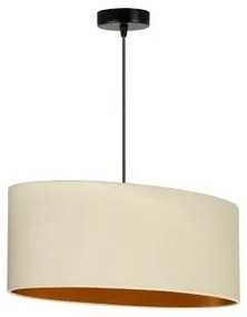 Duolla - Lampadario a sospensione con filo OVAL VEGAN 1xE27/15W/230V color crema