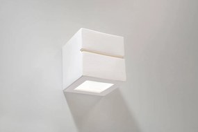 Applique da Parete in Gesso Pitturabile LEO LINE E27 da interno