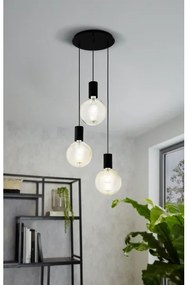 Eglo 98663 - Lampadario a sospensione con filo POZUETA 3xE27/40W/230V