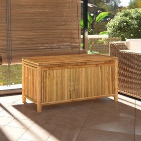 Contenitore Portaoggetti Da Giardino 110x52x55 Cm İn Bambù /