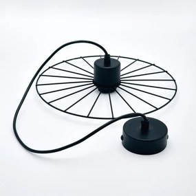 Lampadario a sospensione con filo MONTANA 1xE27/15W/230V diametro 30 cm nero
