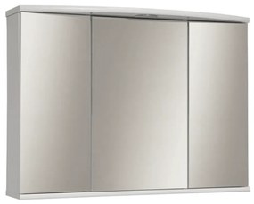 Specchio Contenitore 81x64 Due Ante Con Illuminazione Led Savini "Specchiere" Bianco Lucido