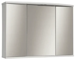 Specchio Contenitore 81x64 Due Ante Con Illuminazione Led Savini "Specchiere" Bianco Lucido
