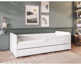 Letto da bambini bianco con materasso e rete inclusi 80x200 cm Duuli – ELTAP