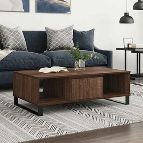Tavolino Salotto Rovere Marrone 104x60x35 Cm Legno Multistrato /