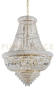 Dubai lampadario sospeso ottone con cristalli molati 24 luci attacc...
