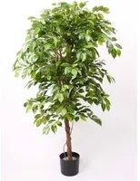 Emerald Ficus Benjamina Artificiale Deluxe 140 cm in Vaso 435923