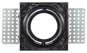 Portafaretto da Incasso GU10 Quadrato Orientabile 80x80mm - Nero