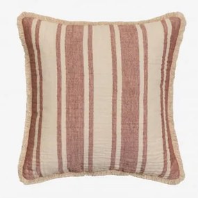 Cuscino quadrato in cotone (45x45 cm) Kiyoco Cedro rosso - Sklum