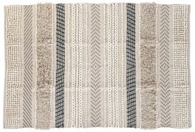 Tappeto DKD Home Decor 180 x 120 x 1 cm Nero Beige Cotone Boho