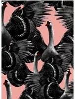 Studio Lisa Bengtsson Carta da parati Swan Lake - Pink
