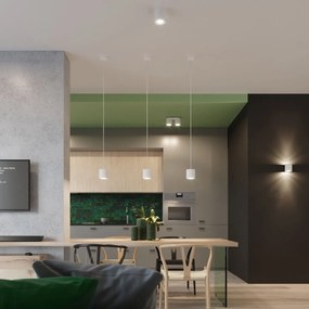 Plafoniera da soffitto in acciaio 2xGU10 ORBIS 2 in Alluminio