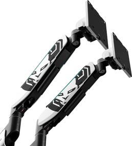 Supporto Doppio per Monitor da 49 Pollici Bianco e Nero X-Arm Dual RGB