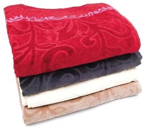 Asciugamano rosso in cotone 70x140 cm Skyline - JAHU collections