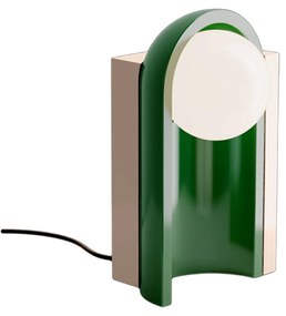 Lampada Da Scrivania Decò Cléo Ceramica Grigio Sabbia E Crema 1 Luce E27
