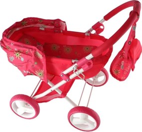 Passeggino per bambole rosso