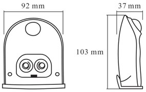Osram - Applique da esterno LED con sensore DOORLED LED/0,5W/3xAA IP54