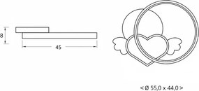 Brilagi - Plafoniera LED per bambini LOVE LED/48W/230V 3000/4500/6000K rosa