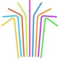 Cannucce Di Plastica Colorata Cannucce Bere Monouso Flessibile Per Feste Bar Negozi Casa 100 Pcs