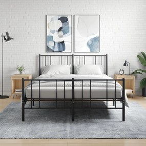 Comodini 2pz Rovere Sonoma 40x35x50 Cm İn Legno Multistrato /