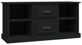 Mobile Porta TV Nero 99,5x35,5x48 cm in Legno Multistrato