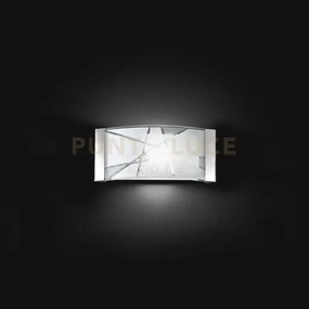 Applique metallo con vetro decorato fish bianco lucido 1 luce attac...