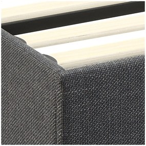 Letto matrimoniale imbottito grigio scuro con contenitore con rete inclusa 160x200 cm Calvi – Actona