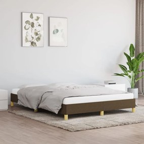Giroletto Senza Materasso Marrone Scuro 140x200 Cm Tessuto /