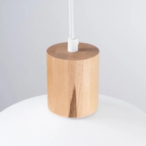 Sollux SL.1321 - Lampadario a sospensione con filo FANO 1xE27/15W/230V diametro 34 cm bianco