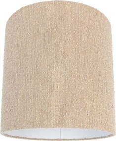 Paralume in tessuto beige con tessuto bouclé 40/40 cm