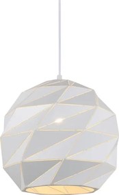 ITALUX PND-2424-1L-WH - Lampadario a sospensione con filo PALERMO 1xE27/40W/230V diametro 32 cm bianco