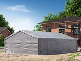 TOOLPORT Tenda capannone 5x10m, Telo in PEC, grigio - (4774)