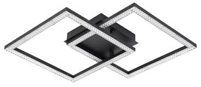 Plafoniera Moderna Lejias Acciaio Nero Luce Led Integrato 21W