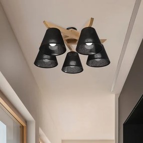 Brilagi - LED  Lampadario a plafone ANTHONY 5xE14/40W/230V quercia/nero