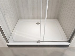 Porta Parete Doccia 120 cm 1 Anta Scorrevole in Cristallo Trasparente 8mm H190 Cristal...